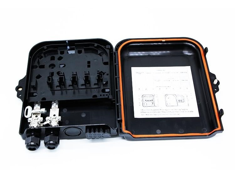 8口 黑色分纖箱，光纖箱