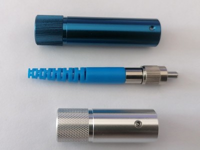 SMA905金屬護套光纖連接器散件藍色銀色